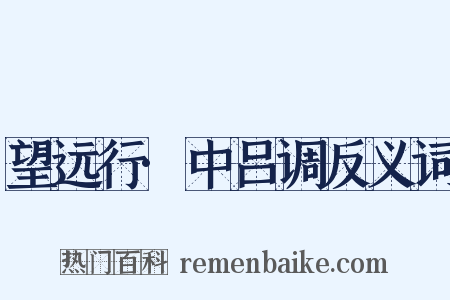 望远行·中吕调反义词是什么意思的图片